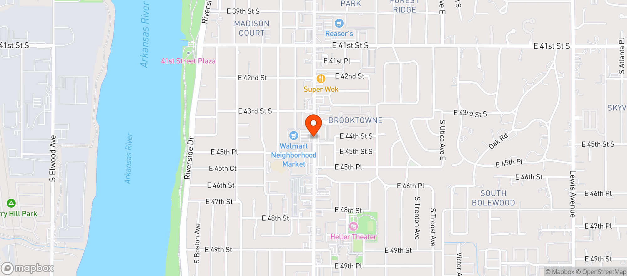 Map showing Walmart Neighborhood Market