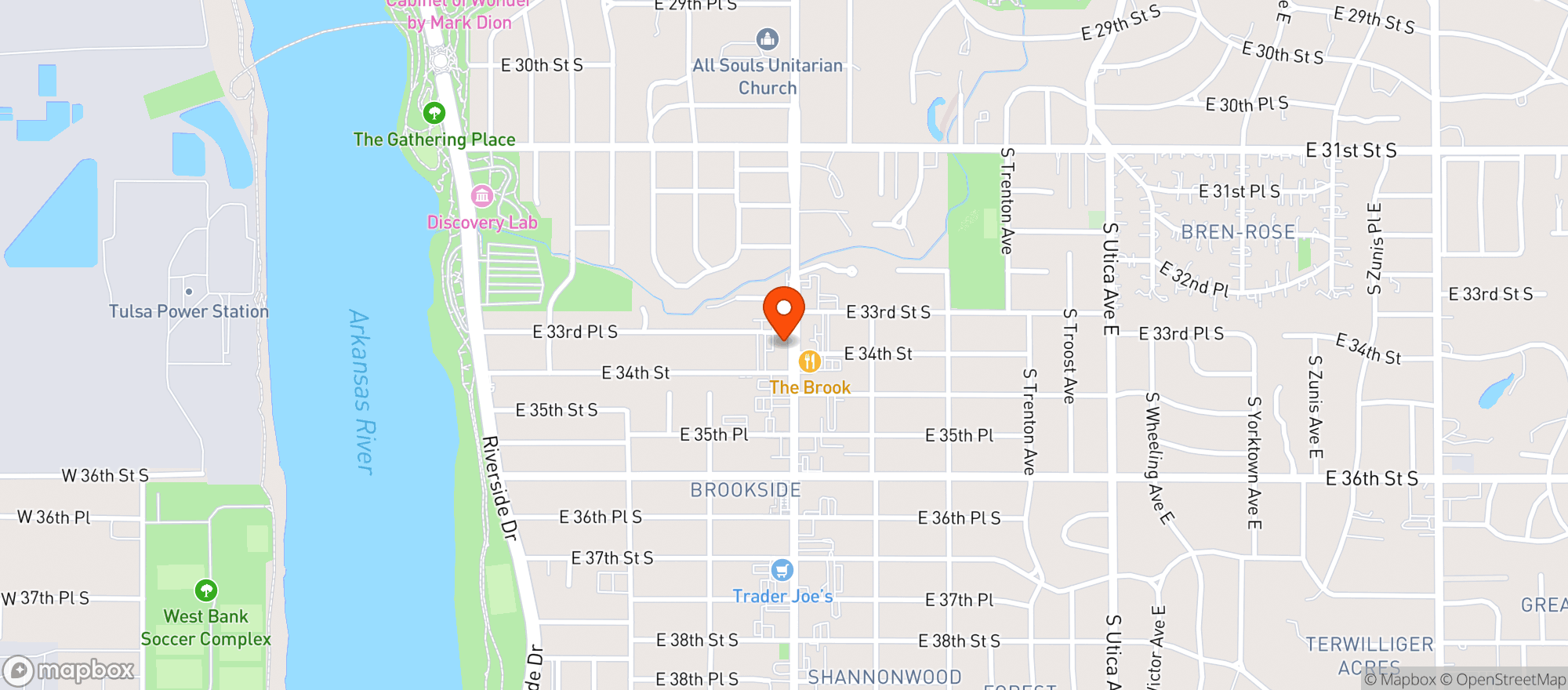 Map showing Churchills Cigar Lounge