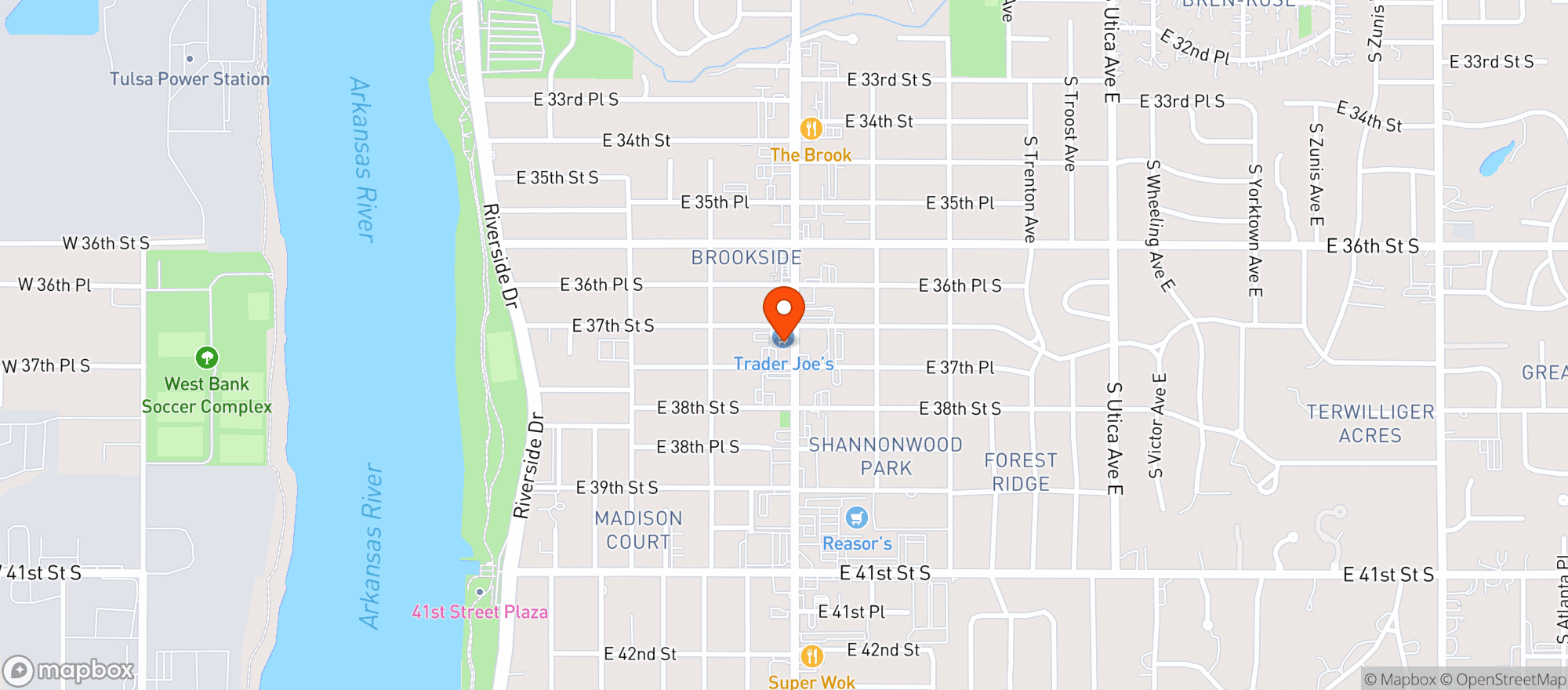Map showing Trader Joes #460