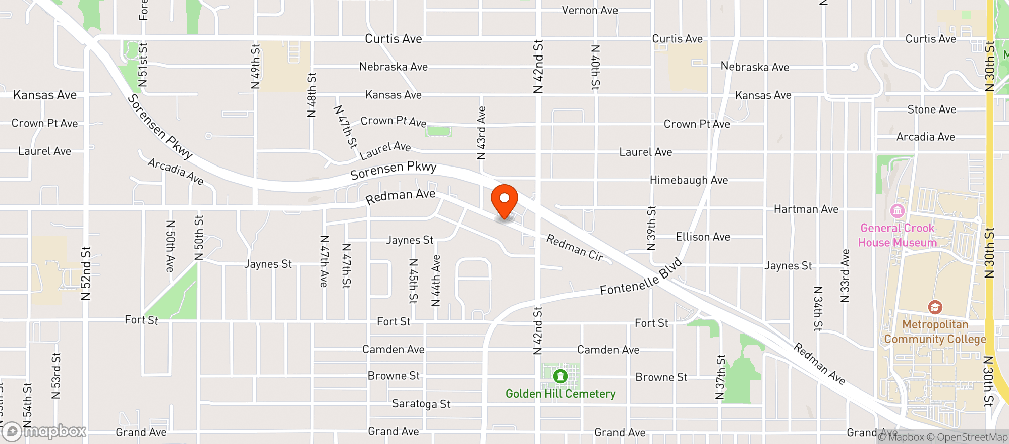 Map showing Cubbys