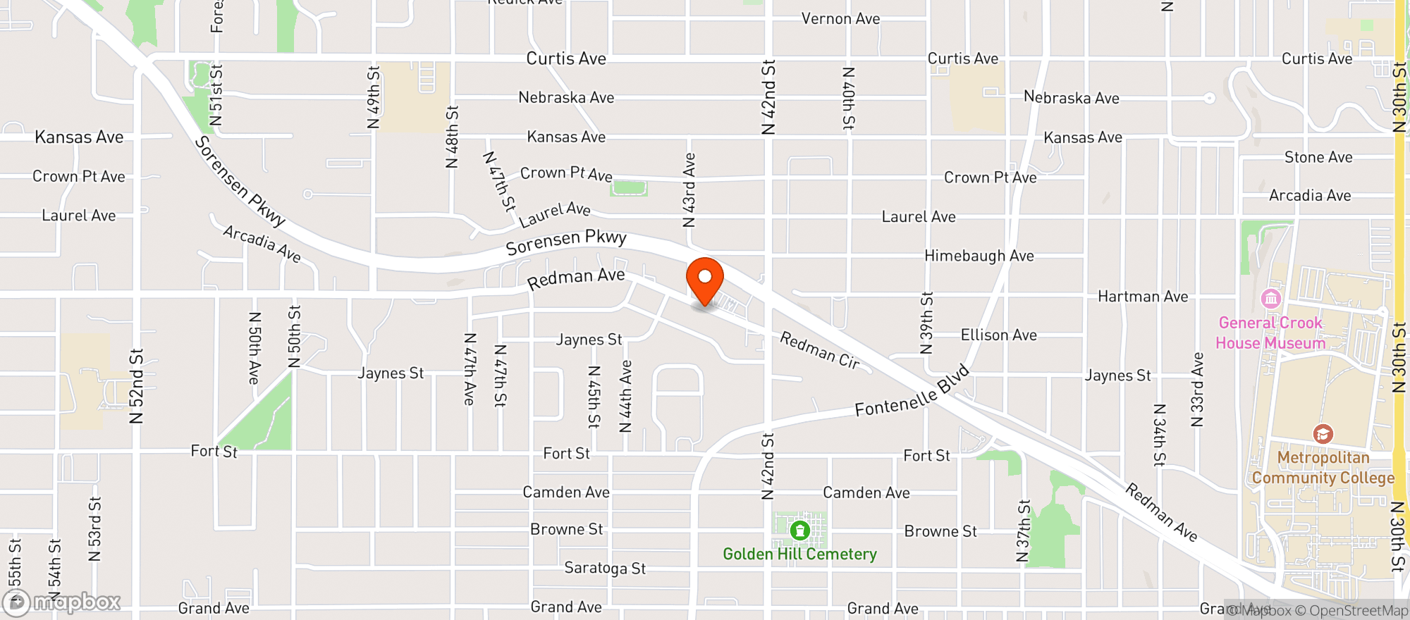 Map showing Redman Supermarket