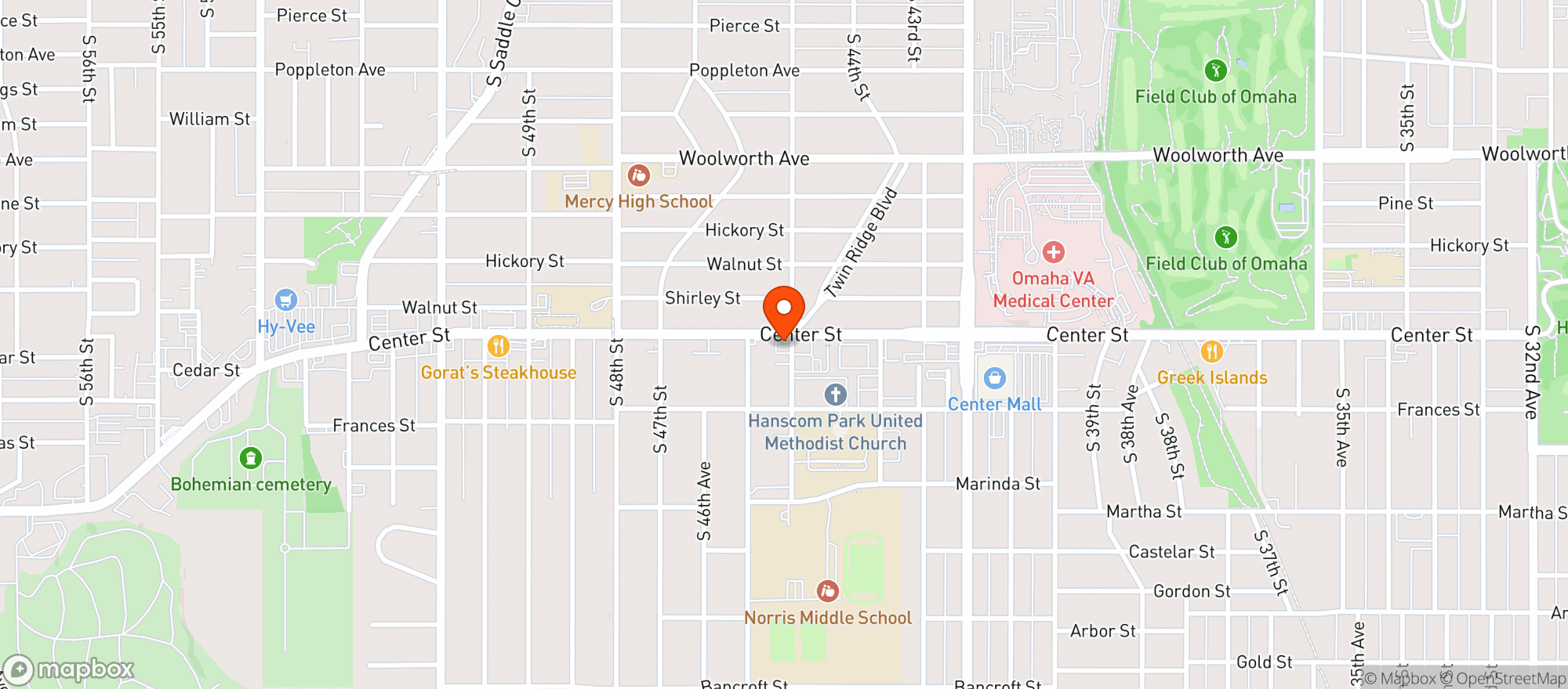Map showing Paddy Mcgowns Pub & Grill