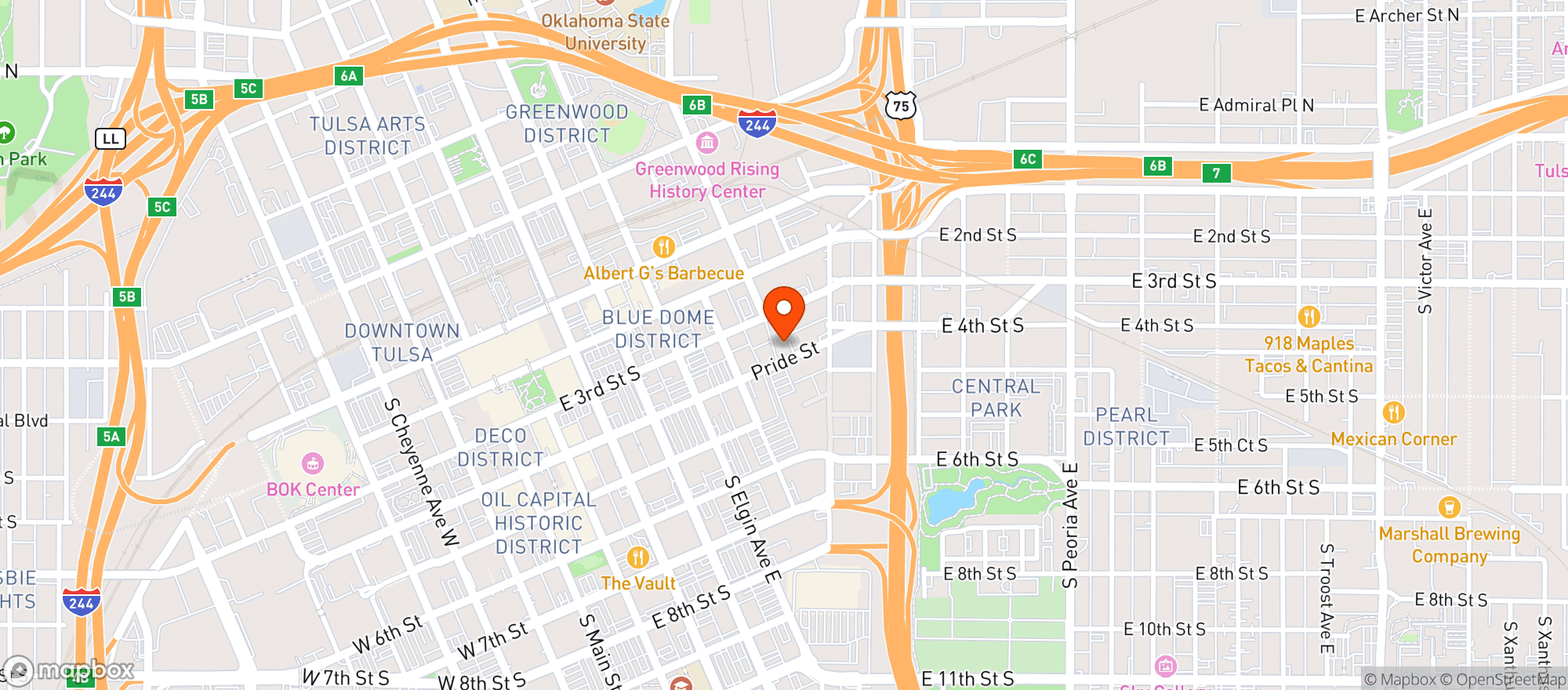 Map showing New Story Brewing