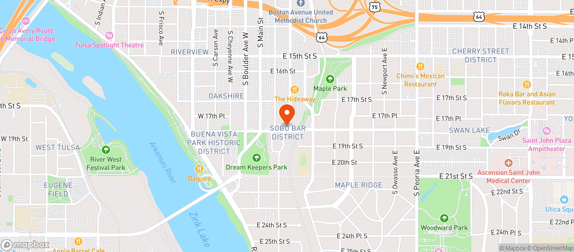 Map showing FarmBar