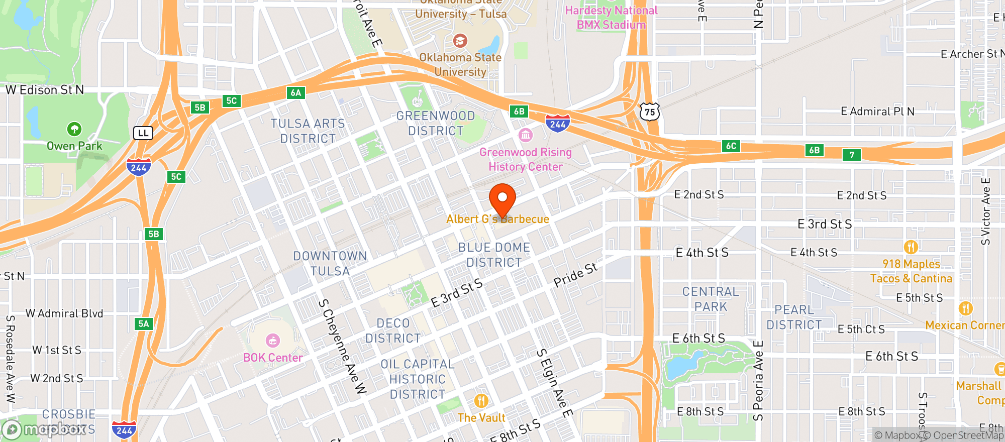 Map showing Hotel Indigo-prospect/roof Sixtysix