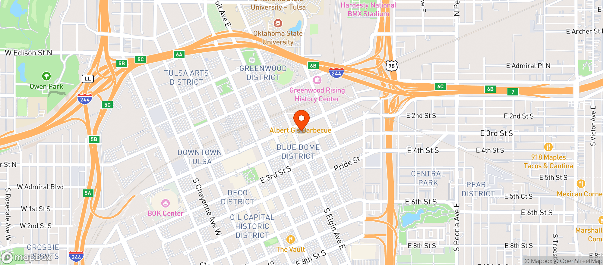 Map showing Prospect Local Bar &kitchen/roof Si