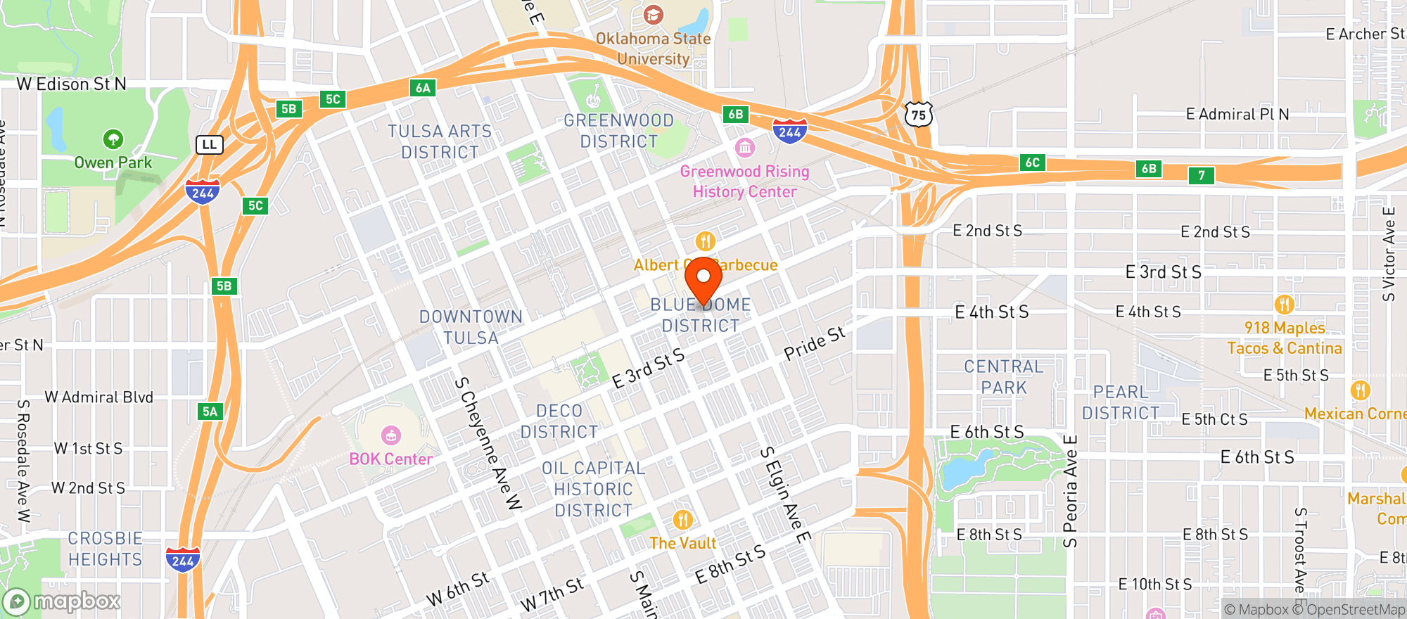 Map showing BLUE DOME BOTTLE SHOP