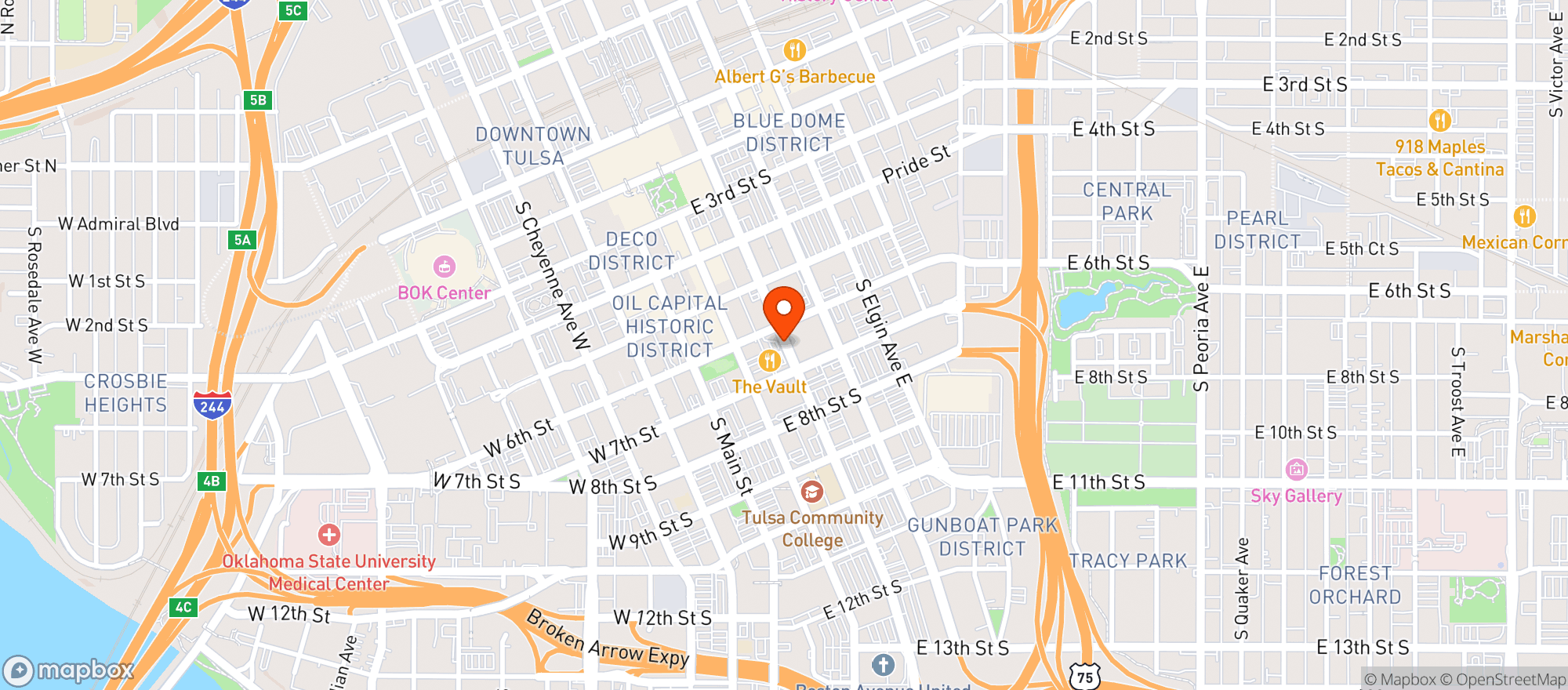 Map showing The Vault