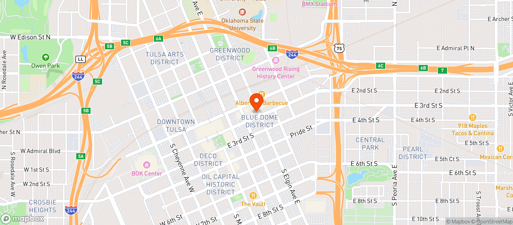 Map showing Reds Bar