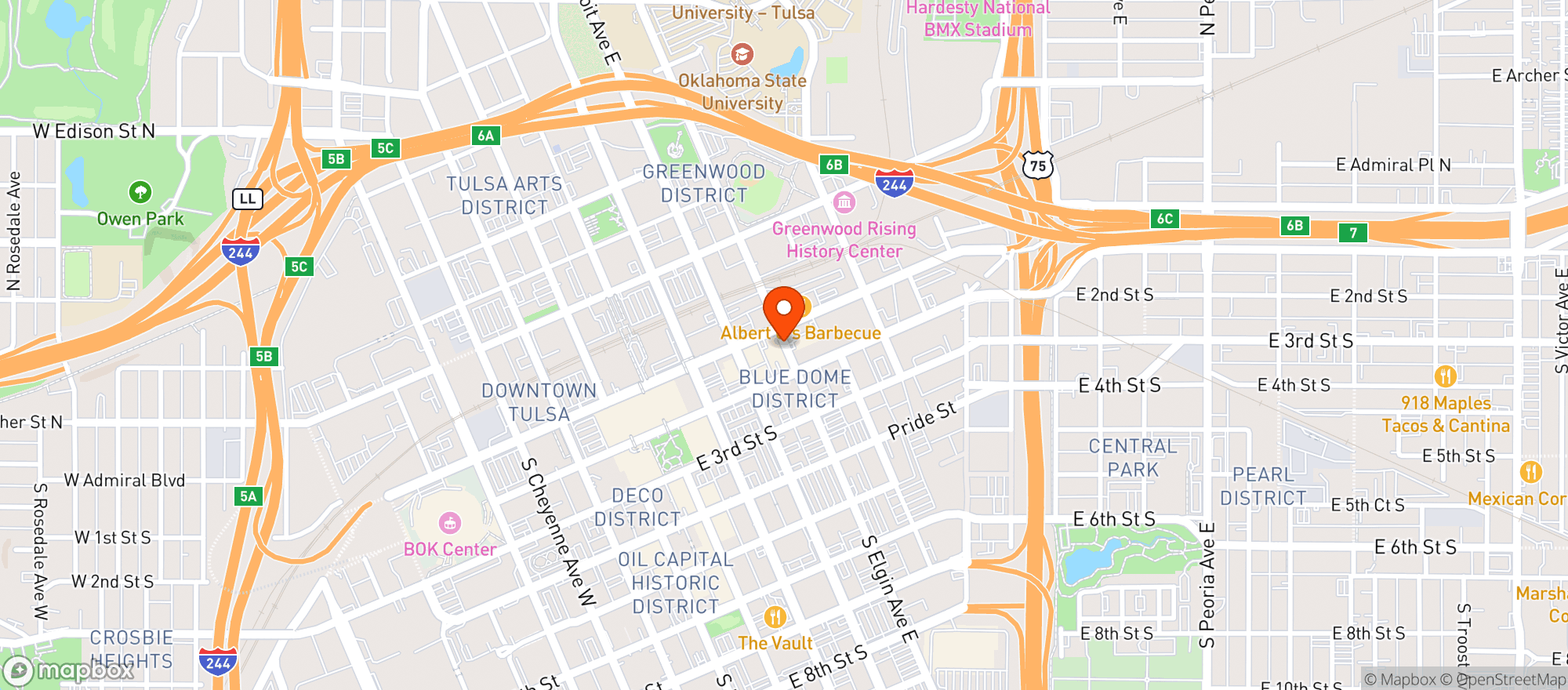 Map showing Ripleys Bar & Grill