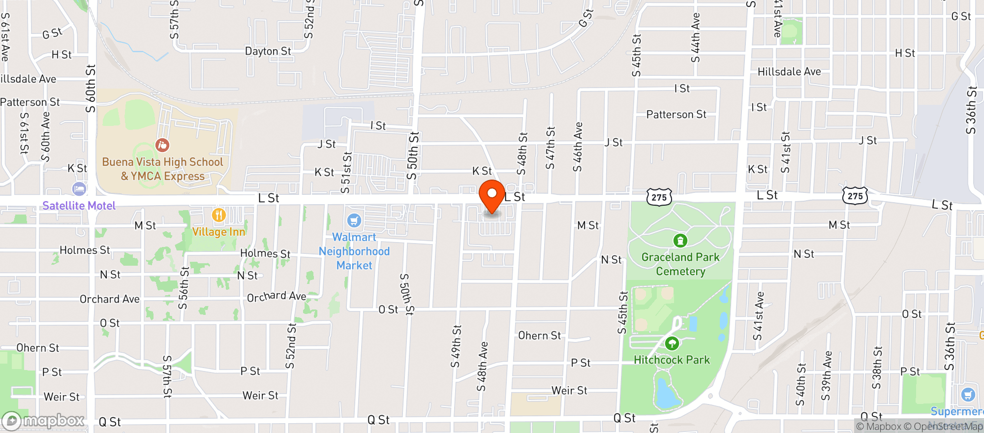 Map showing Kwik Shop #350667