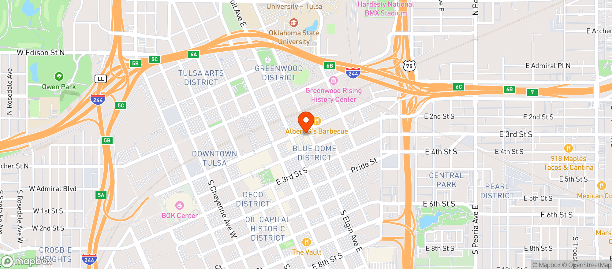 Map showing Vintage Wine Bar