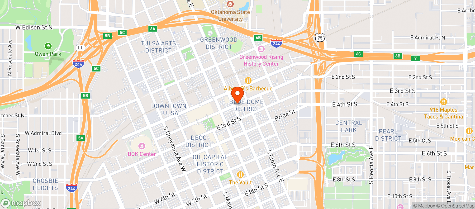 Map showing La Tertulia