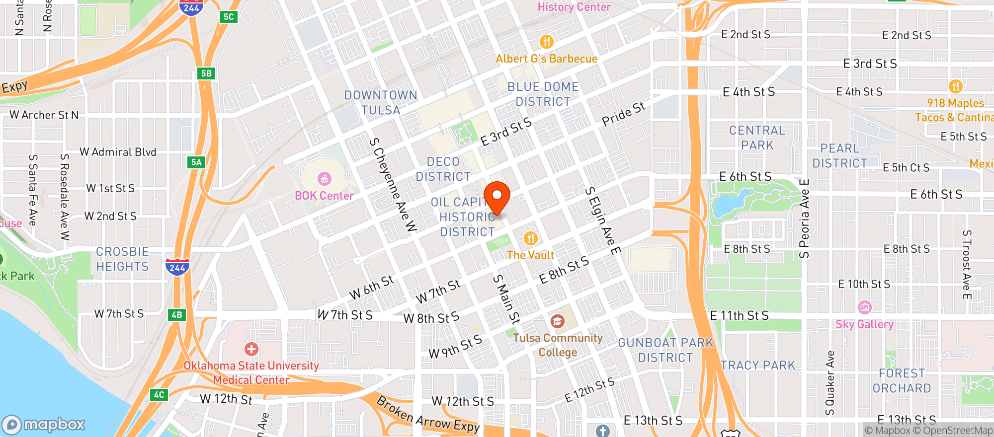 Map showing Elote Cafe