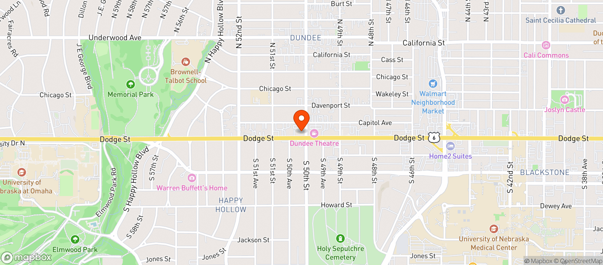 Map showing Pageturners Lounge - Que