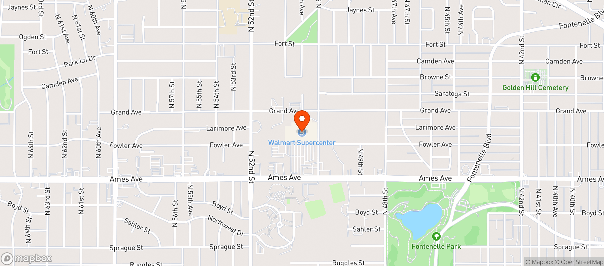 Map showing Walmart Supercenter