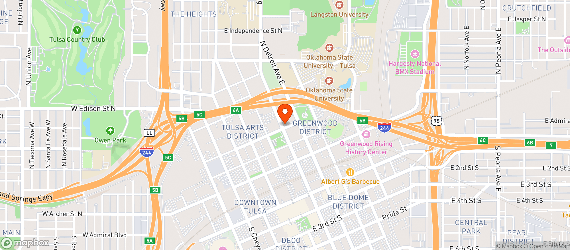 Map showing Gypsy Coffee House