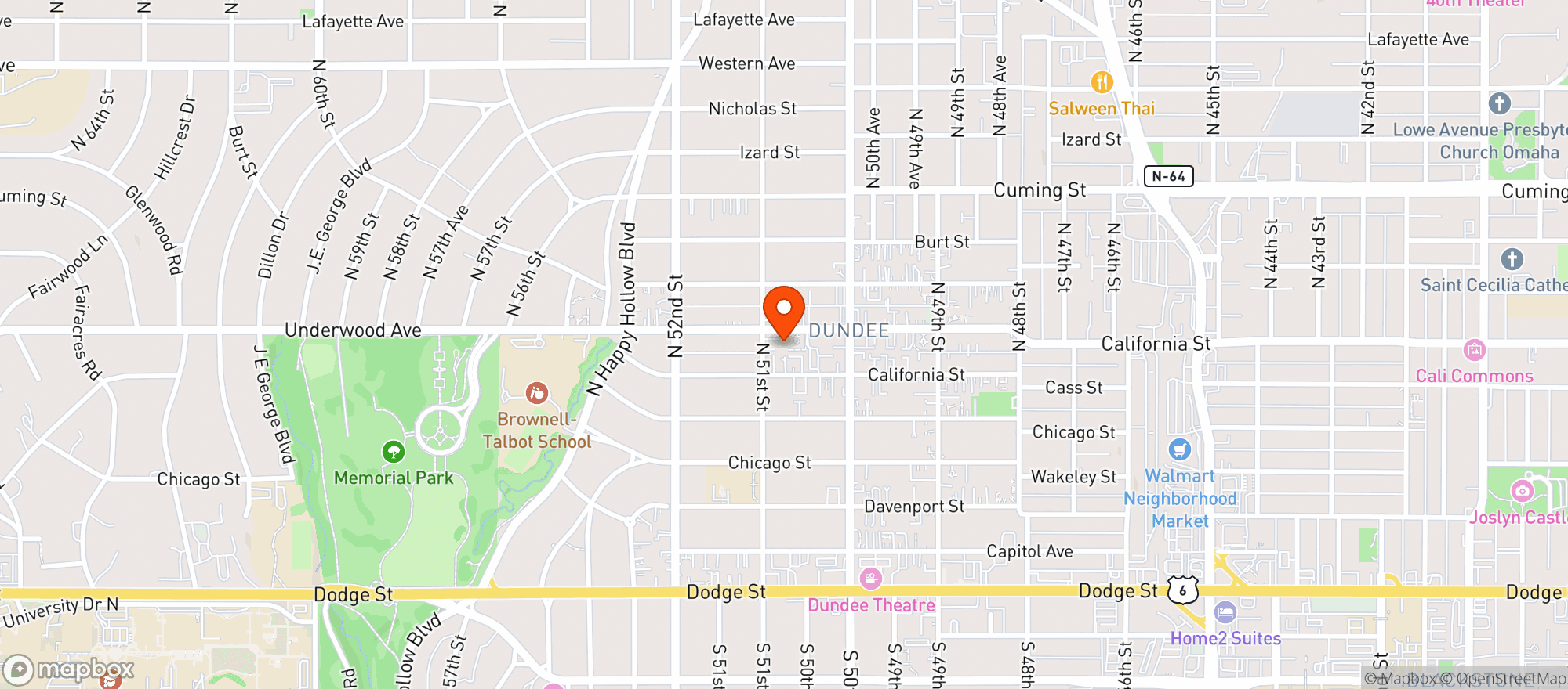 Map showing Pitch Pizzeria