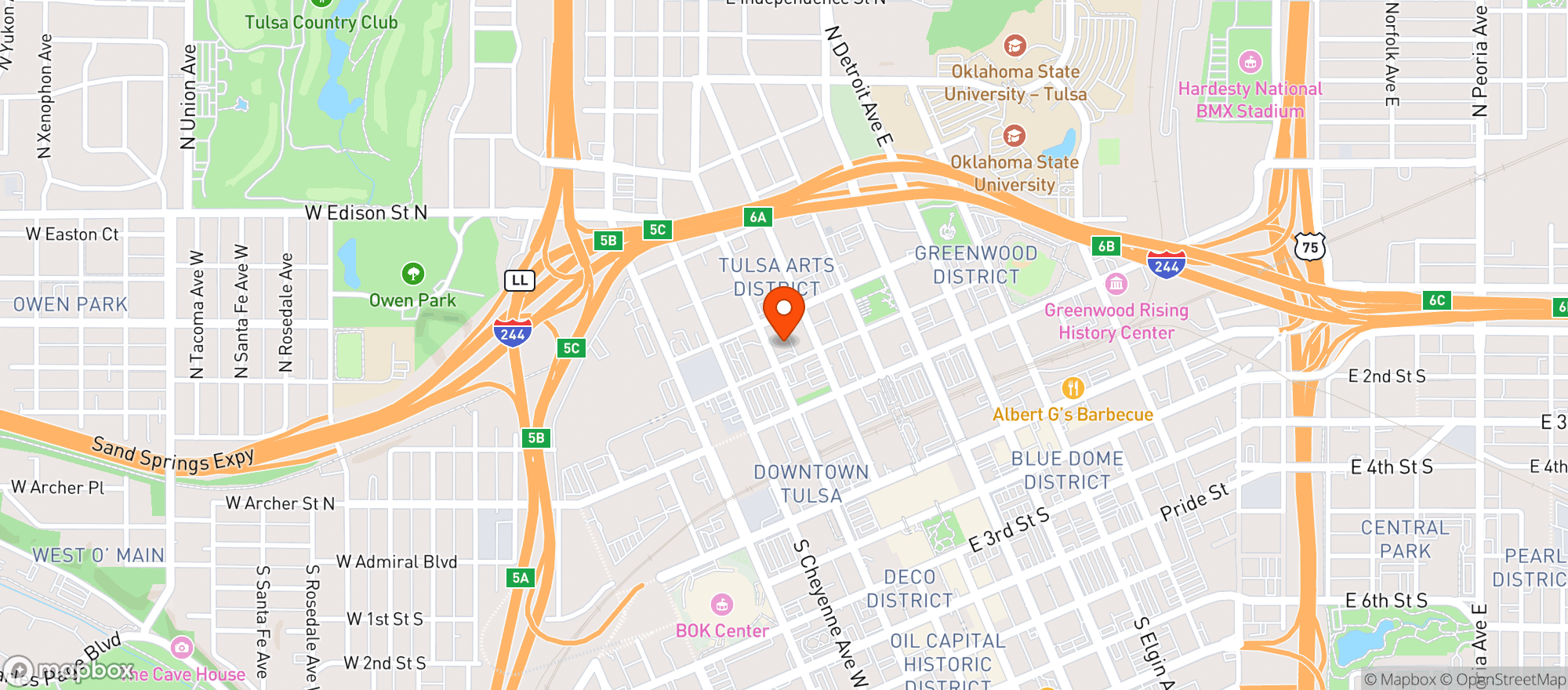 Map showing Saturn Room Tiki Bar