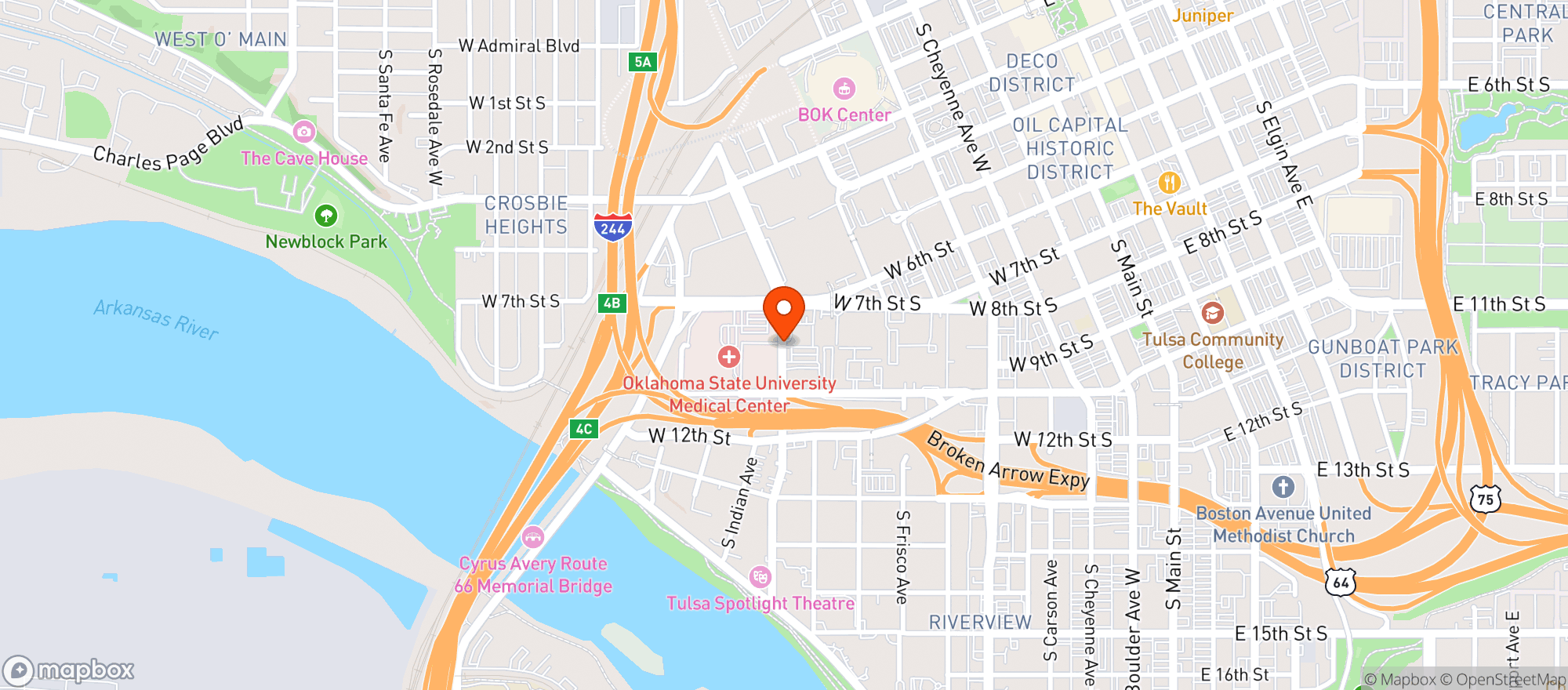 Map showing Interurban
