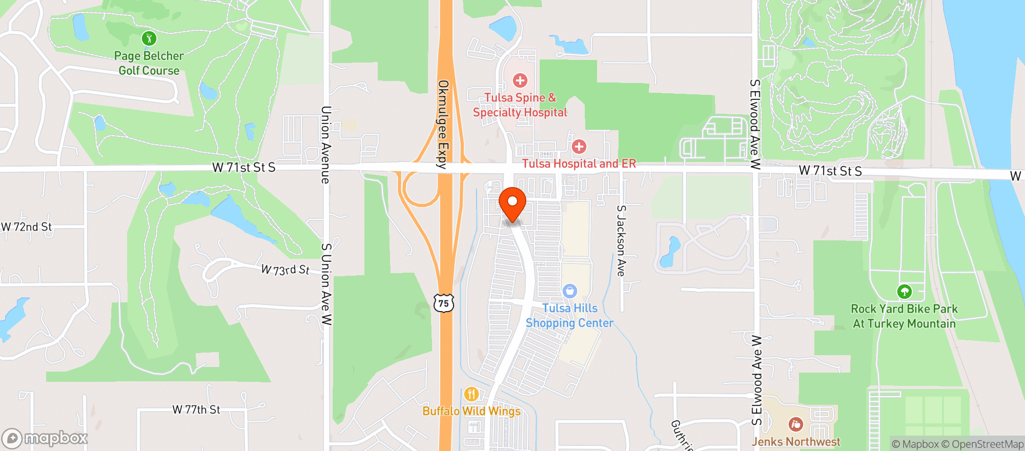 Map showing Texas Roadhouse