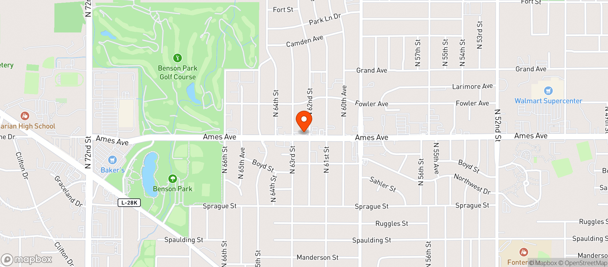 Map showing Ames Smoke Shop And Vape 1