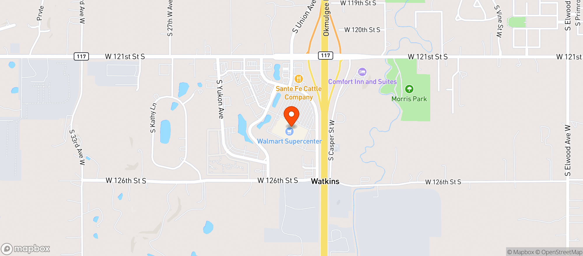 Map showing Walmart Supercenter #4615