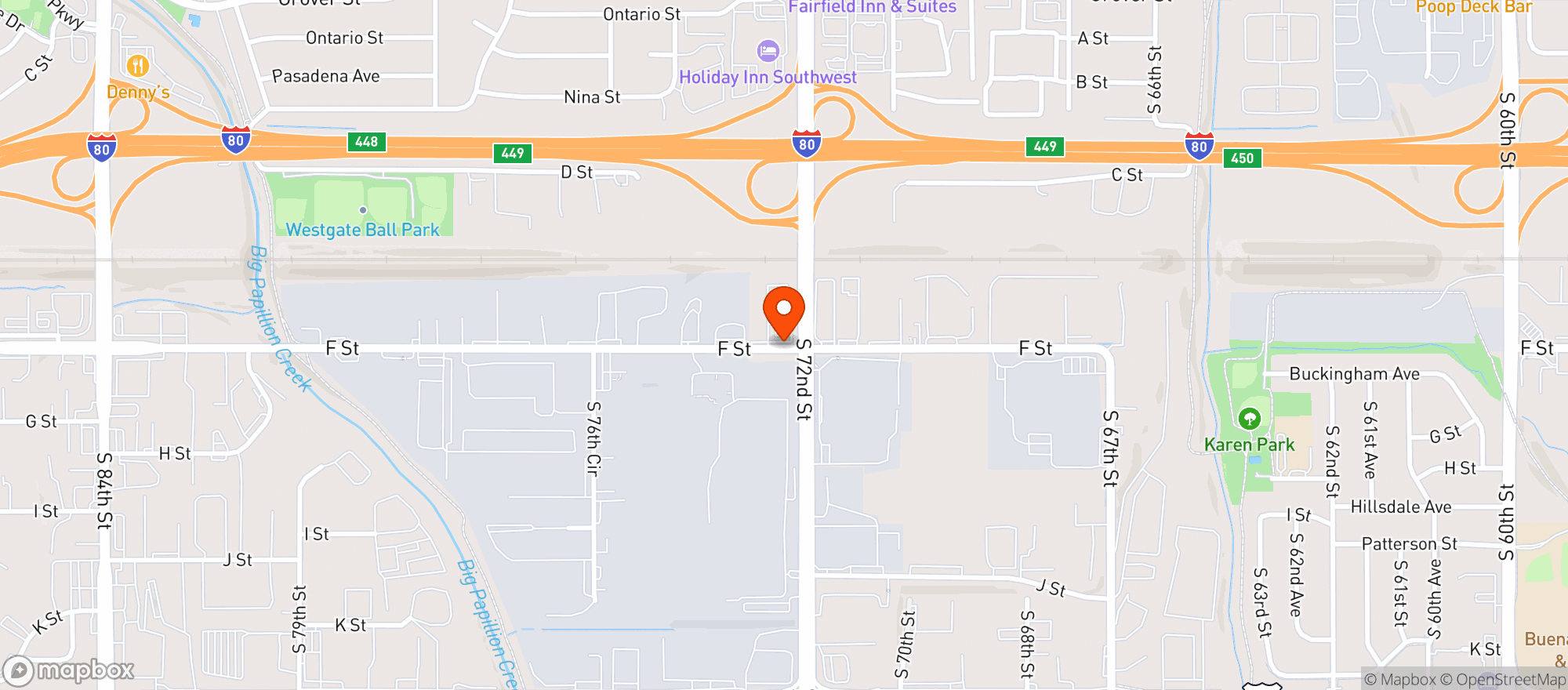 Map showing Speedee Mart