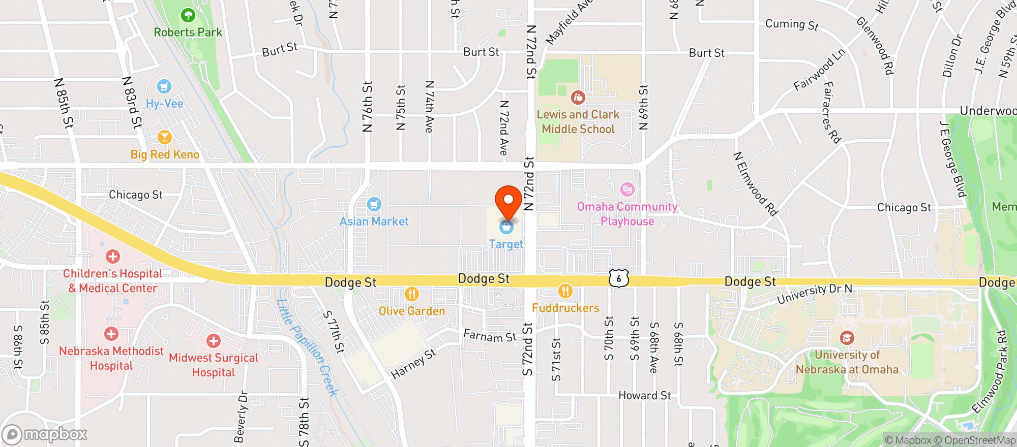 Map showing Target
