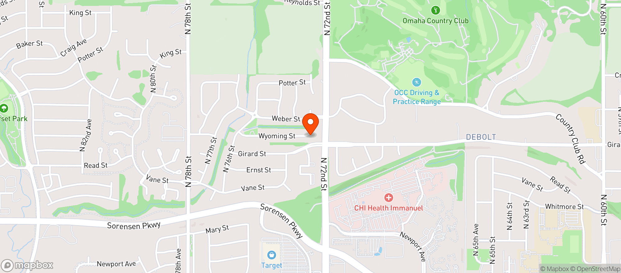 Map showing Woodbridge Senior Village