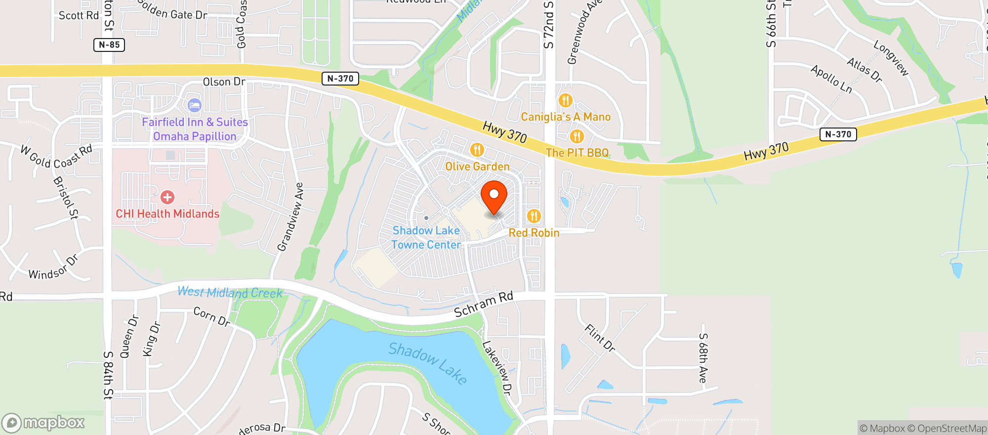 Map showing Hy Vee Food Store