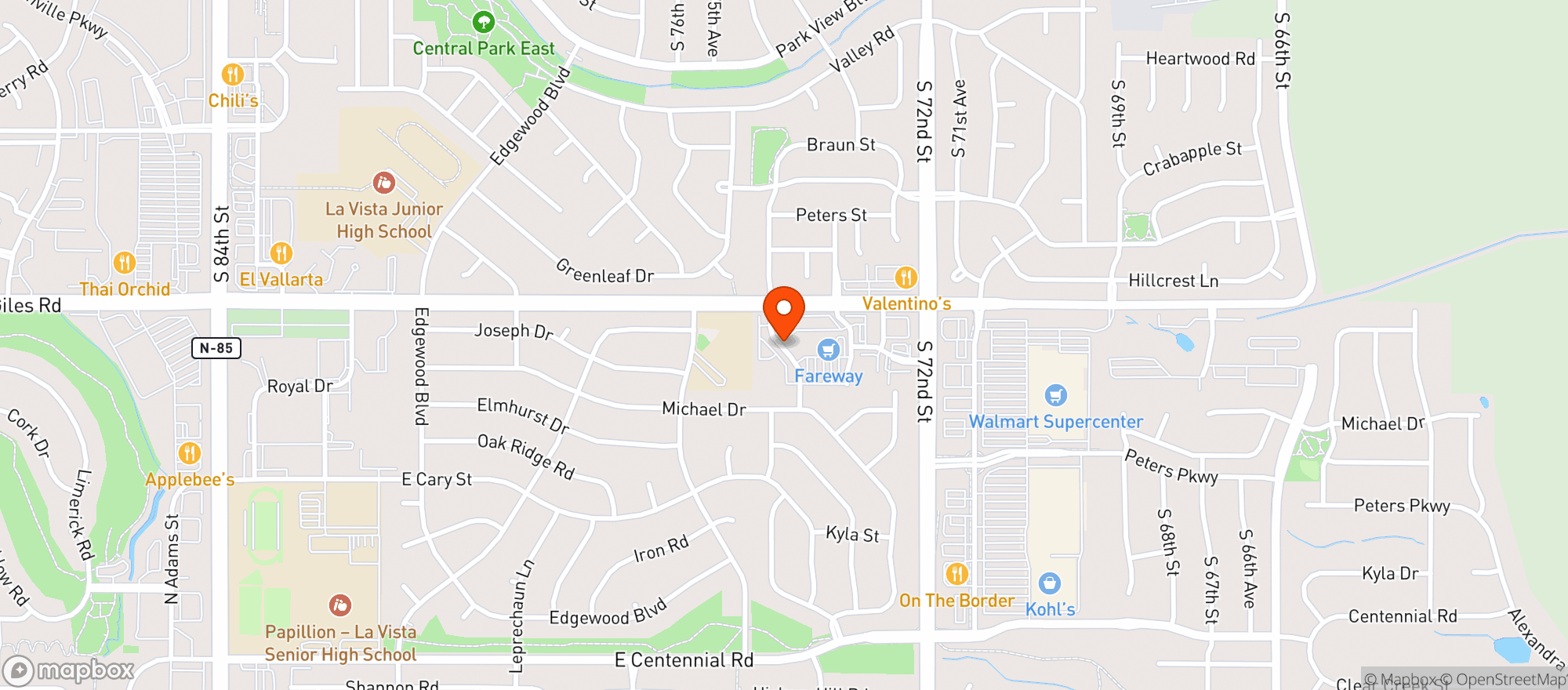 Map showing Fareway