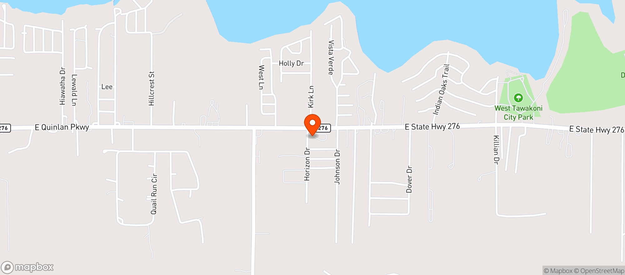 Map showing Tin Cup Liquor