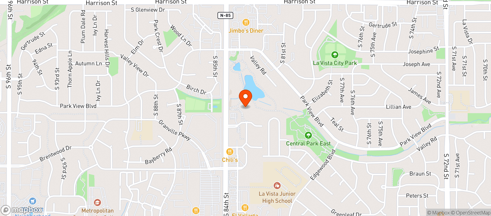 Map showing The Astro Theater & Amphitheater