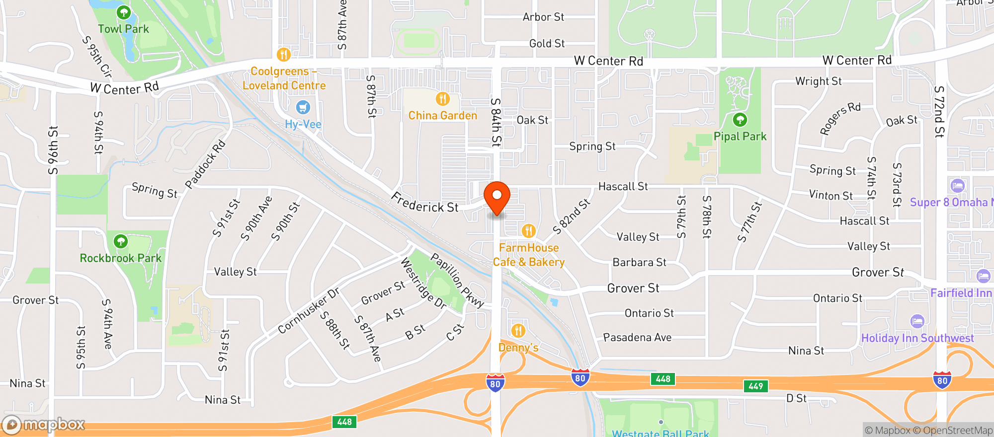 Map showing Caseys