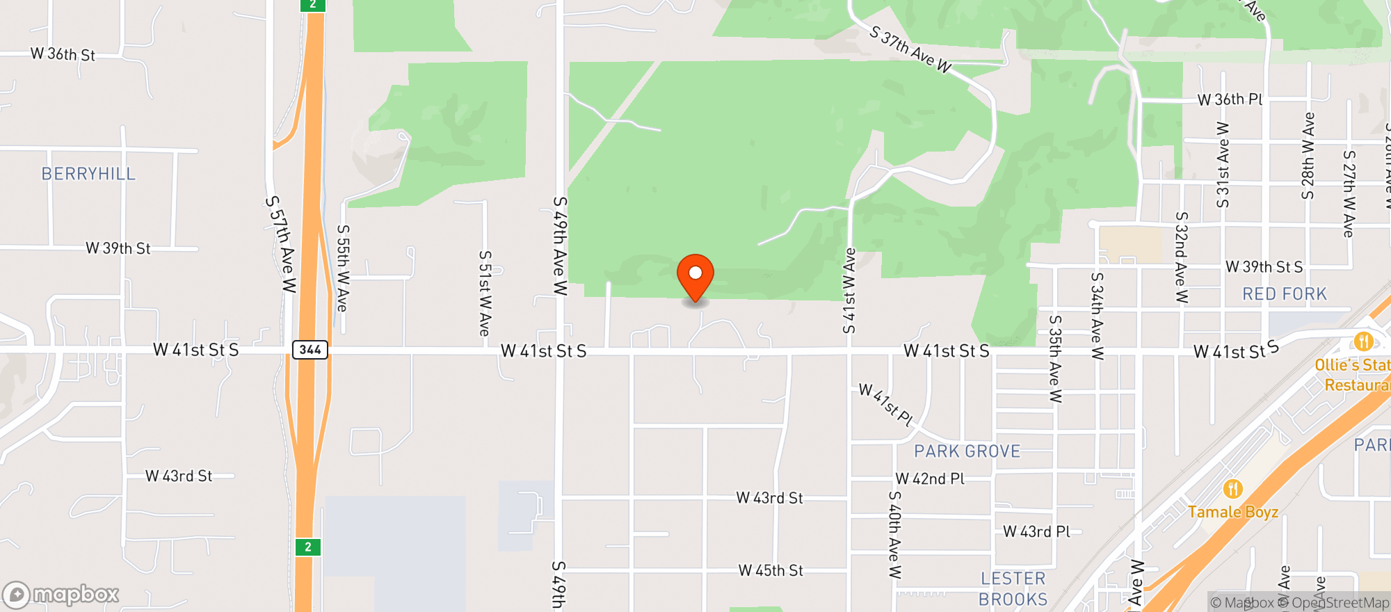 Map showing The Silo Event Center