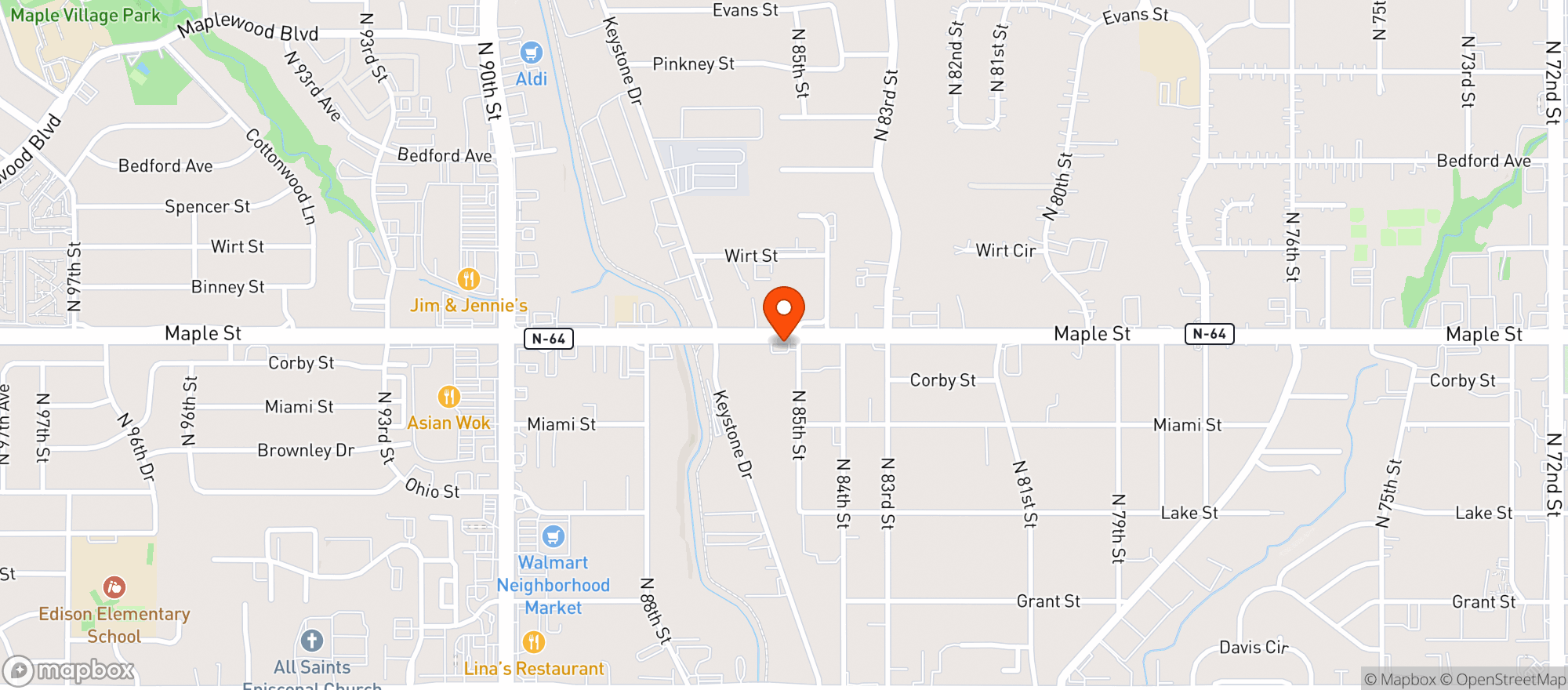 Map showing Rudy S