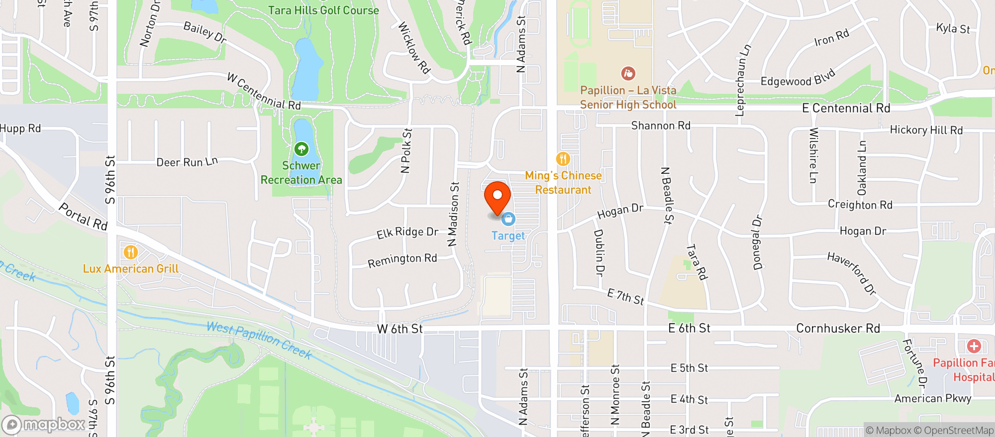Map showing Target