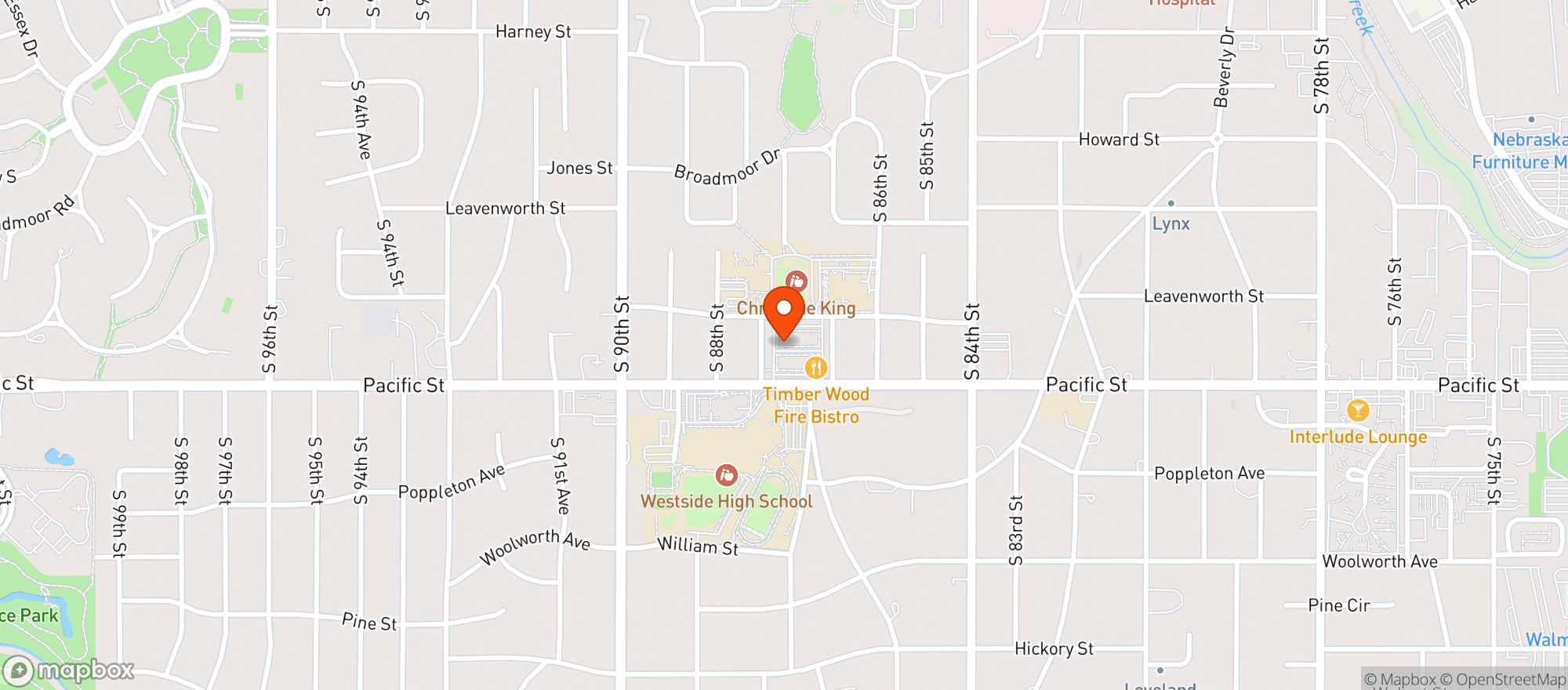 Map showing Cedar