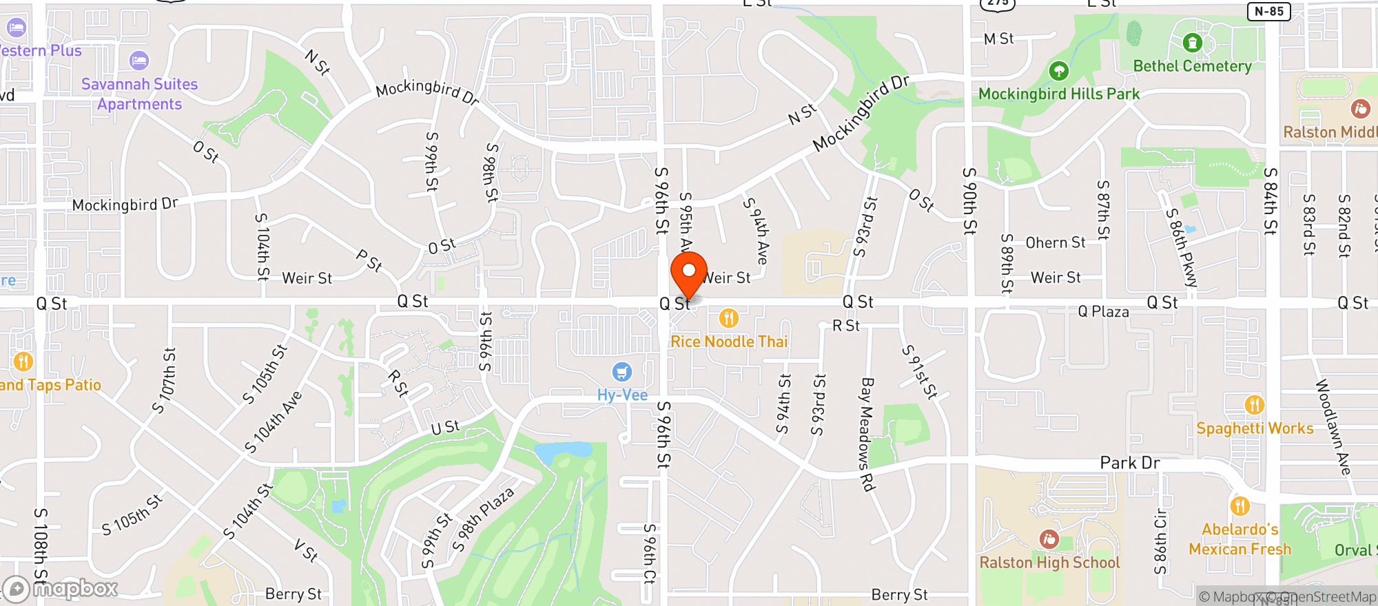 Map showing Kwik Shop