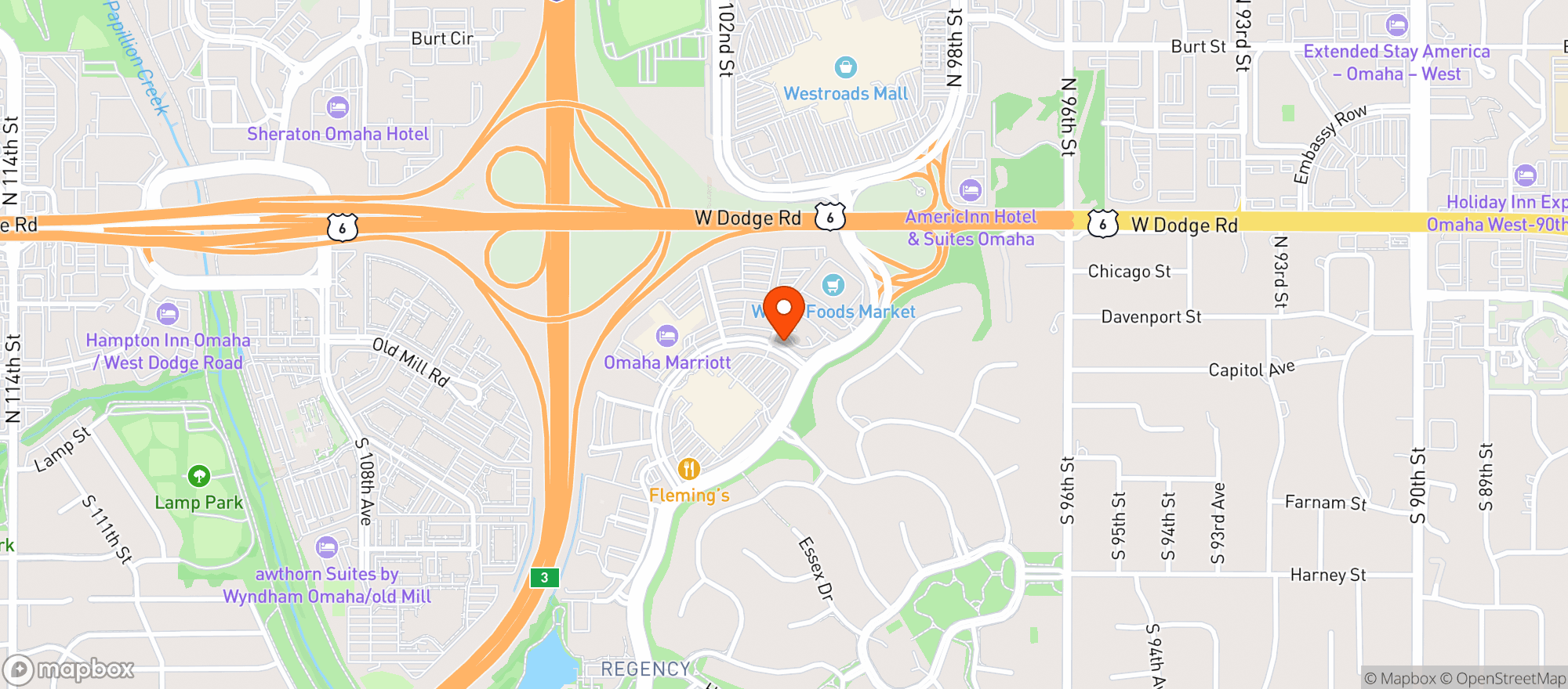 Map showing Whole Foods Market