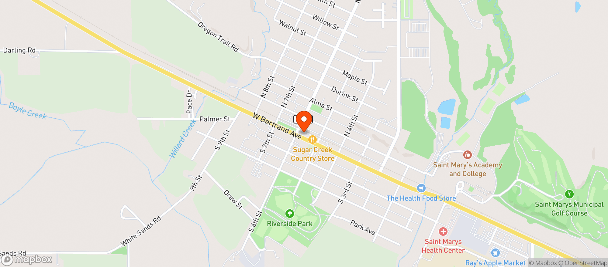 Map showing Devader Liquor Store
