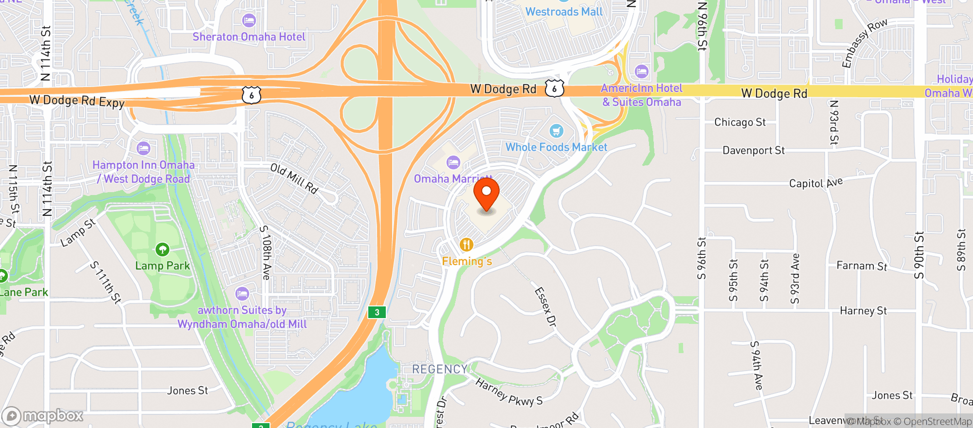 Map showing Williams Sonoma