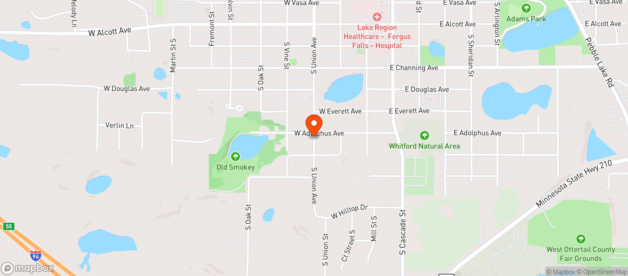 Map showing Holiday Station Store #2746142
