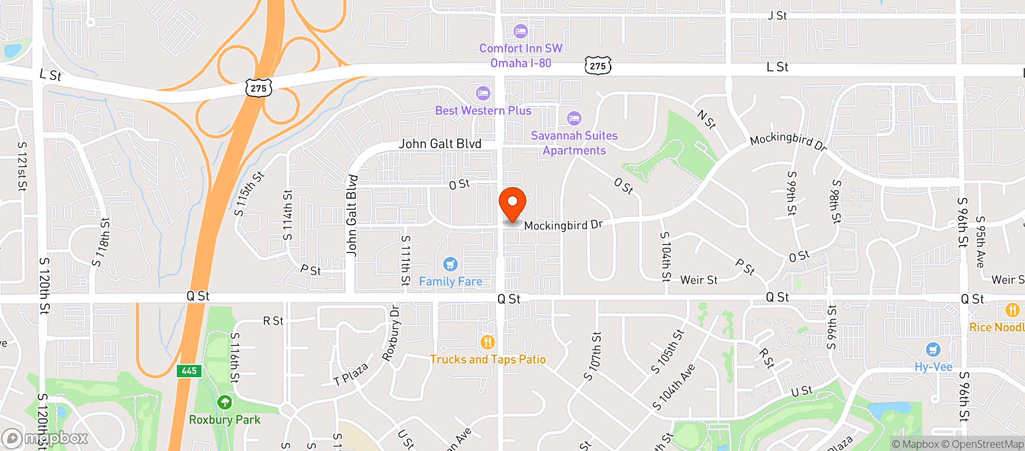 Map showing Bottles & Brews
