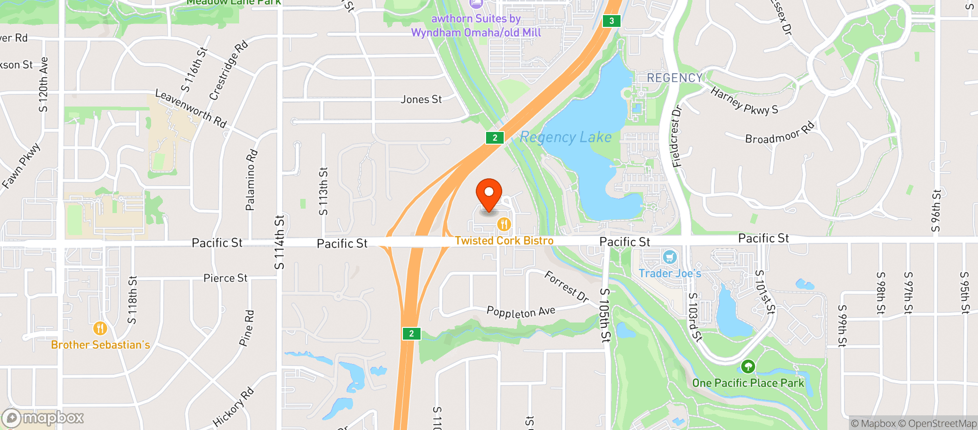 Map showing Blue Sky Patio & Pickelball