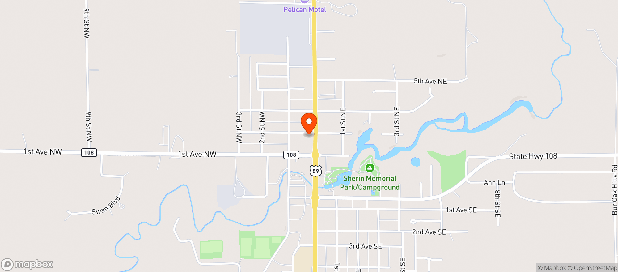 Map showing PELICAN RAPIDS MUNICIPAL - THC