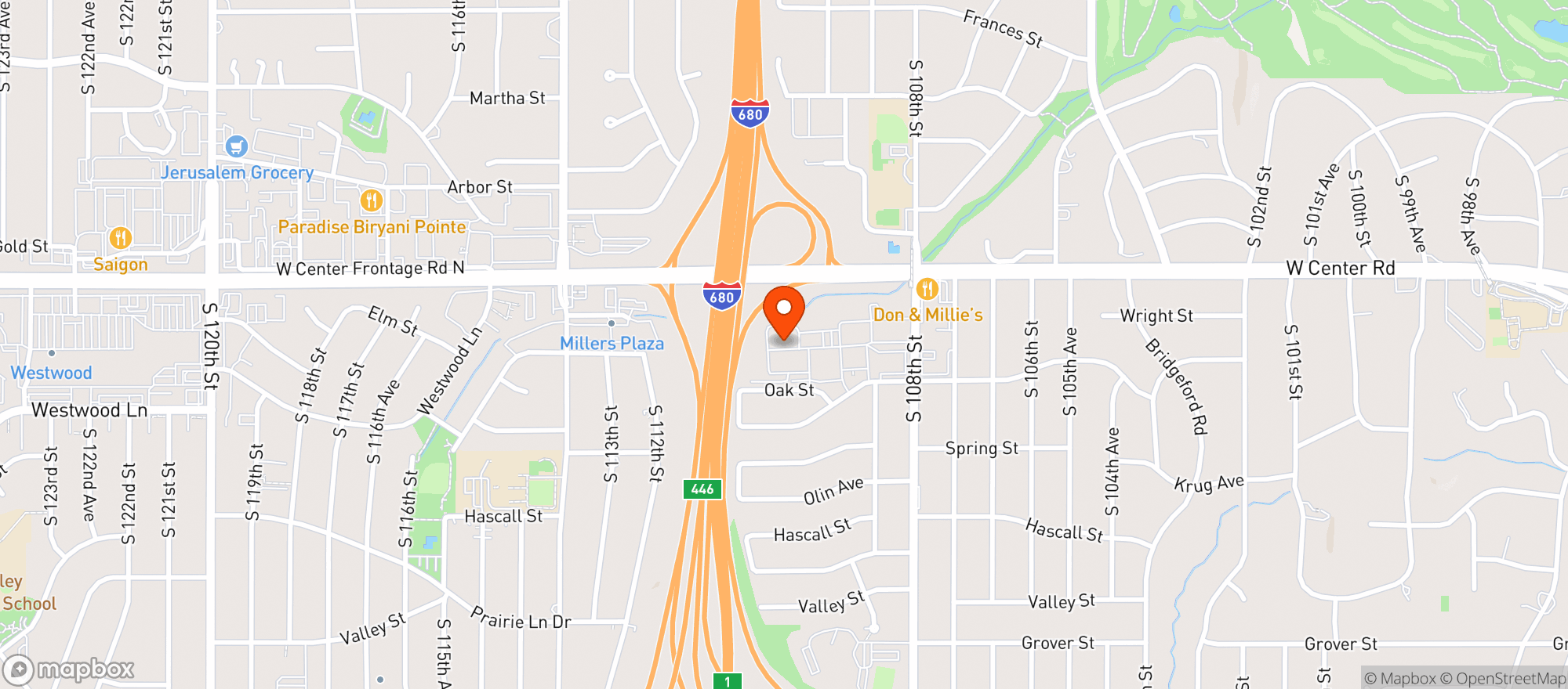 Map showing Miranda S Taqueria Y Pupuseria