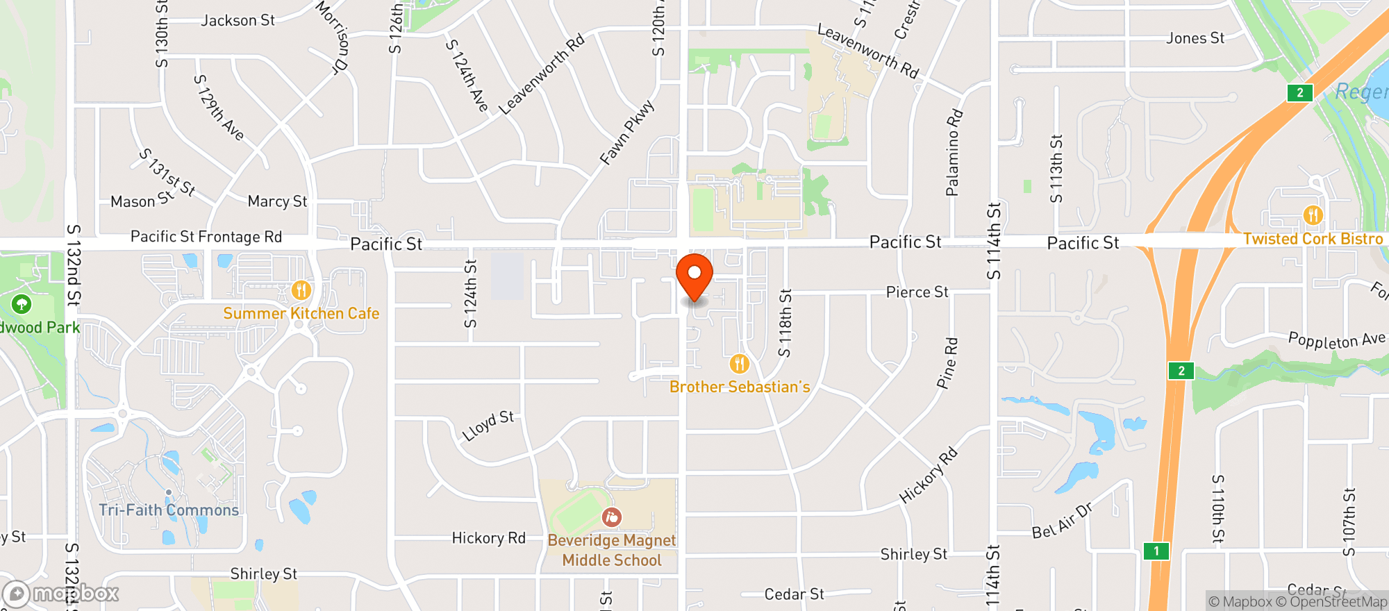 Map showing Office West Lounge