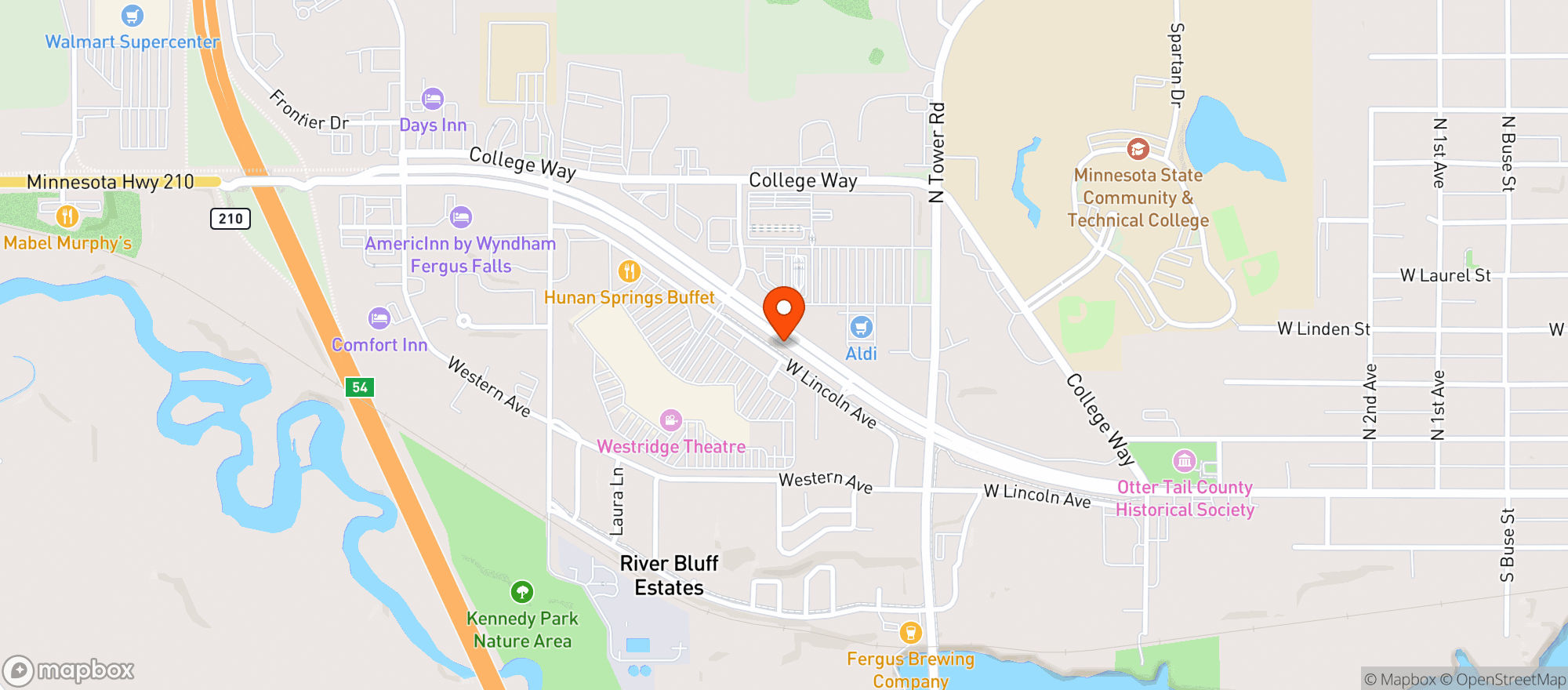 Map showing Socials Bar & Grill
